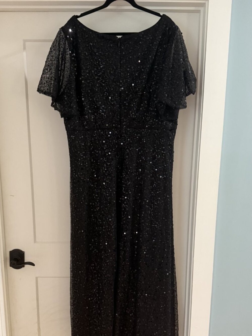Ever-Pretty Black Sequin Formal Maxi Dress Plus Size 24 4XL